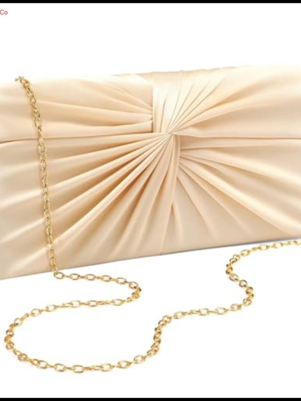 Satin Evening Clutch with Detachable Chain Strap Formal Purse